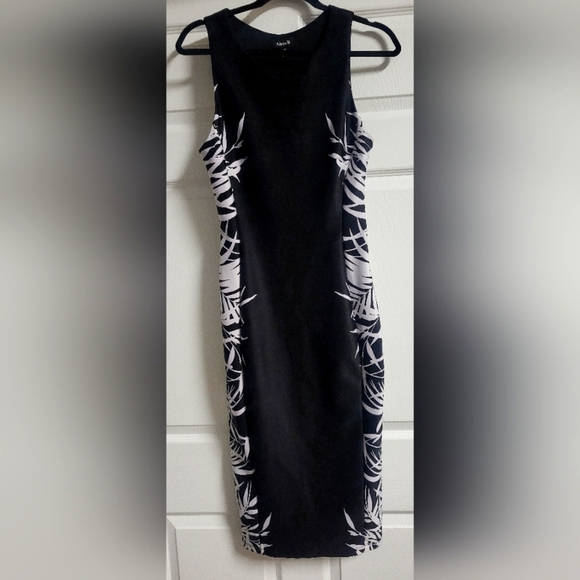 Alexa B Dresses & Skirts - Alexa B - Womens Tropical Print Sleeveless Black Dress- Size 10
